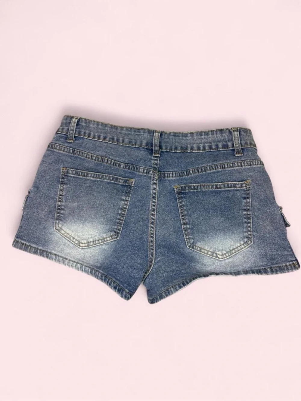 Women’s Denim Cargo Shorts - Blue